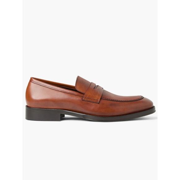 Bruno Magli Cosmo Cognac Leather Penny Loafers Size 11